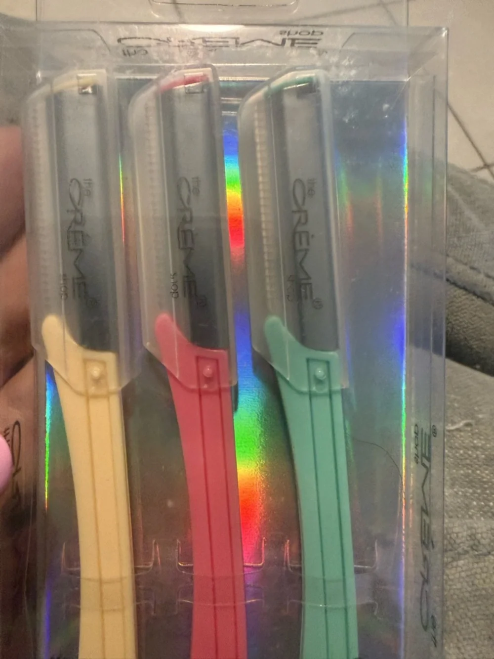The Crème Shop Professional Eyebrow & Hair Razors - Pastel Yellow, Pink & Mint